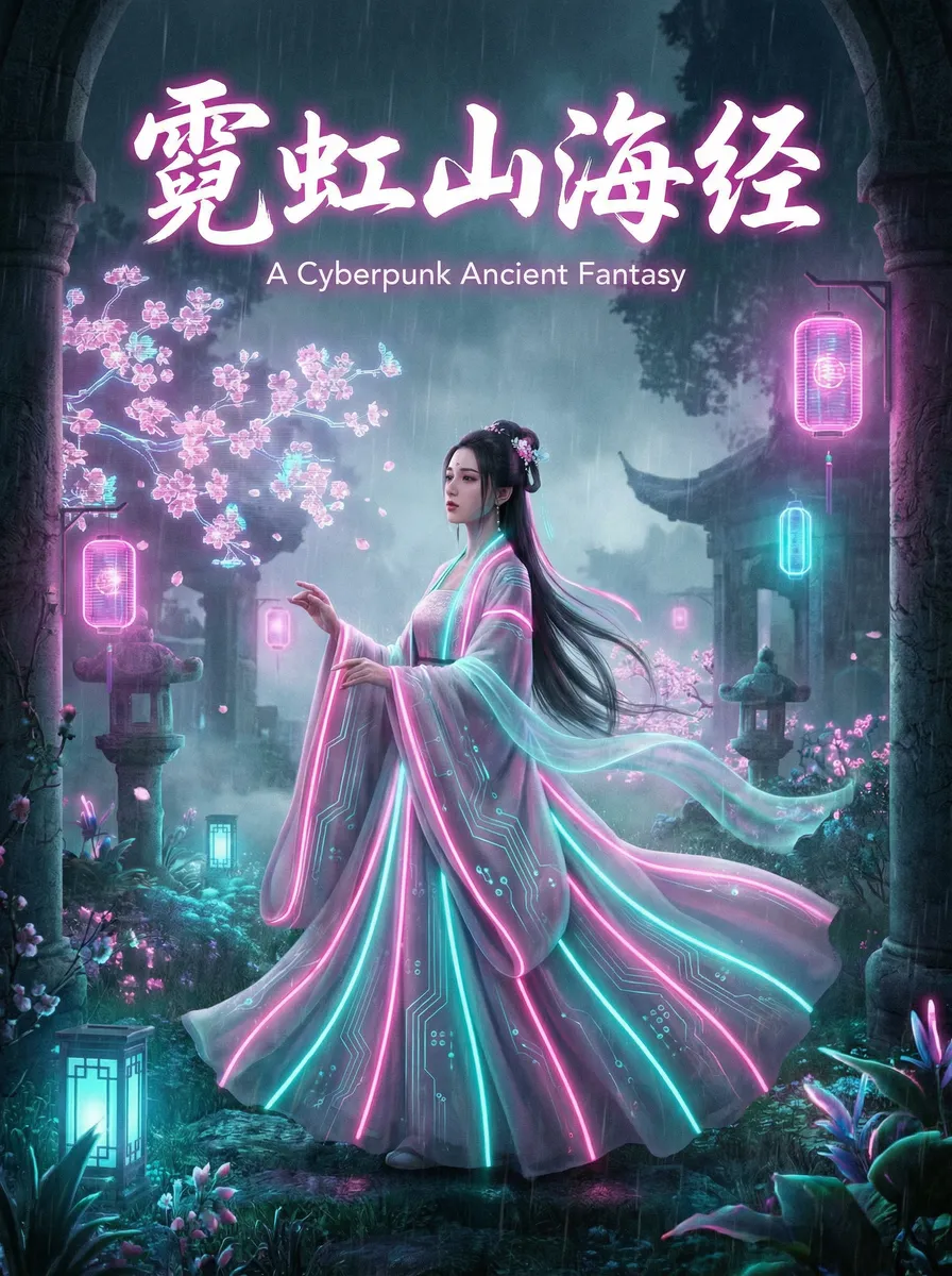 海盗战卡组 古风奇缘短剧 - 霓虹山海经海报