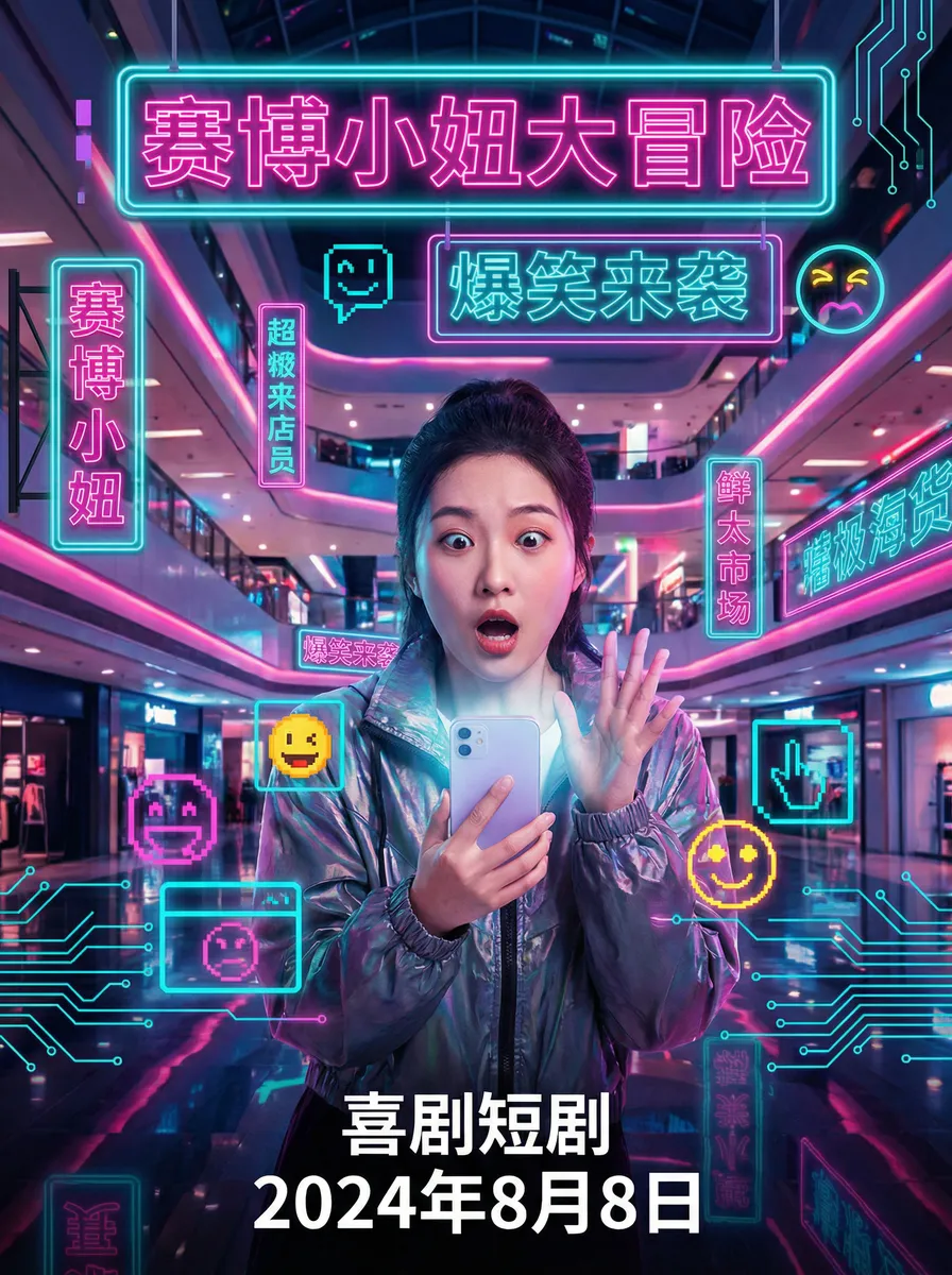海盗战卡组 搞笑喜剧短剧 - 赛博小妞大冒险海报